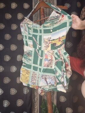 Swankys Repro 40s 50s Style Pinup Romper Playsuit